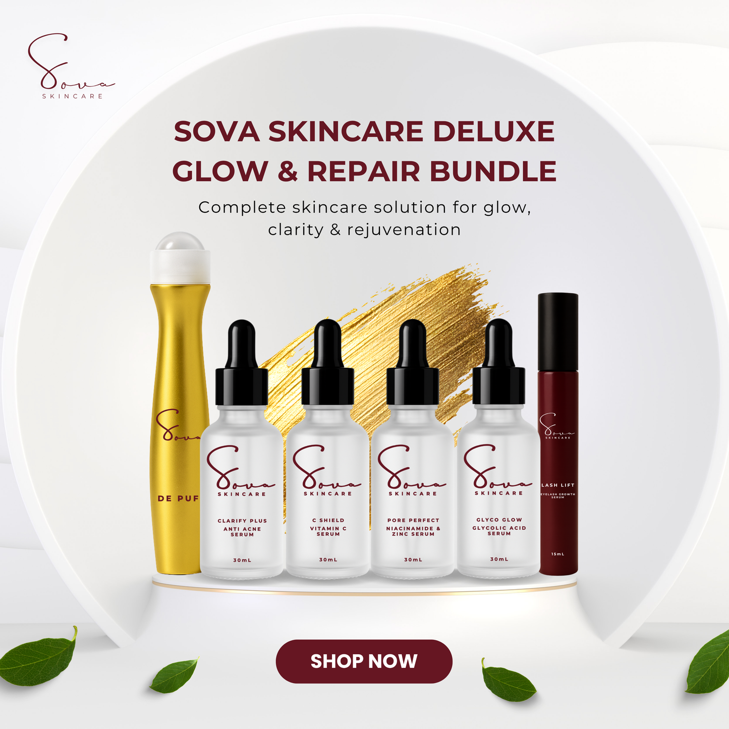 Sova Skincare Deluxe Glow & Repair Bundle